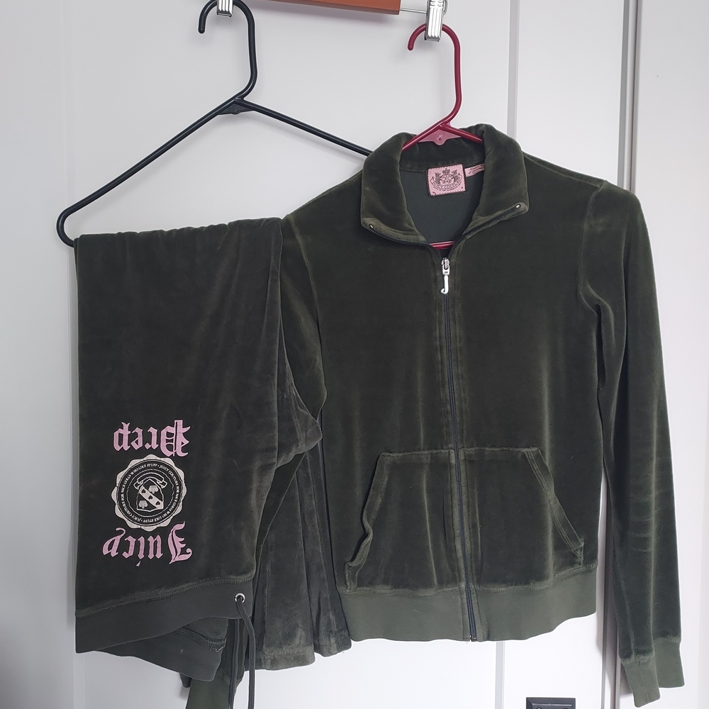 Juicy Couture Dark Green Jacket & Pants Set